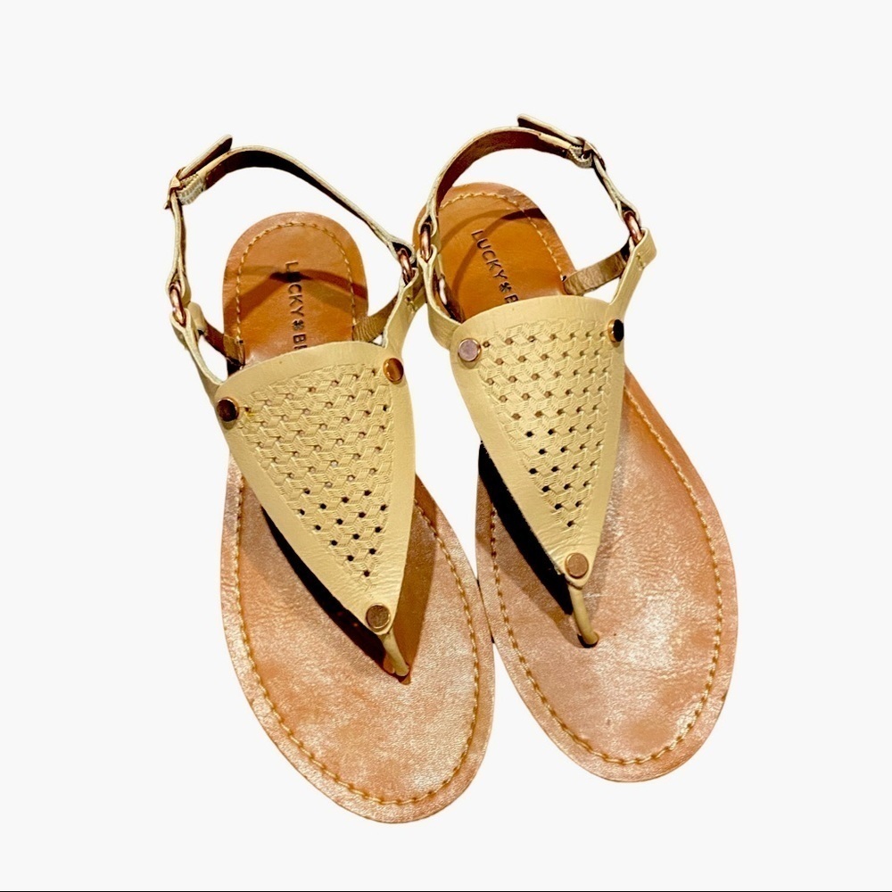 LUCKY BRAND Leather Sandals, Size 8M